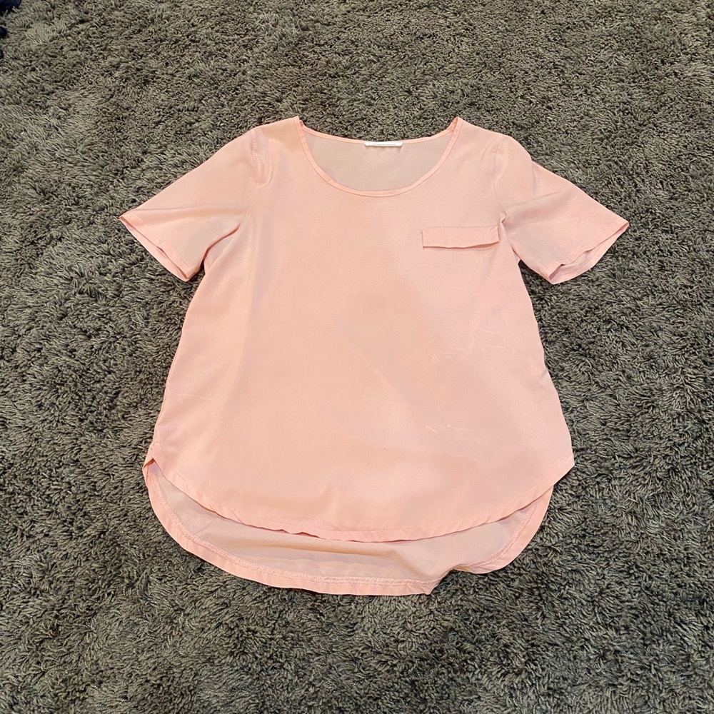 newbury kustom peachy pink top size s
